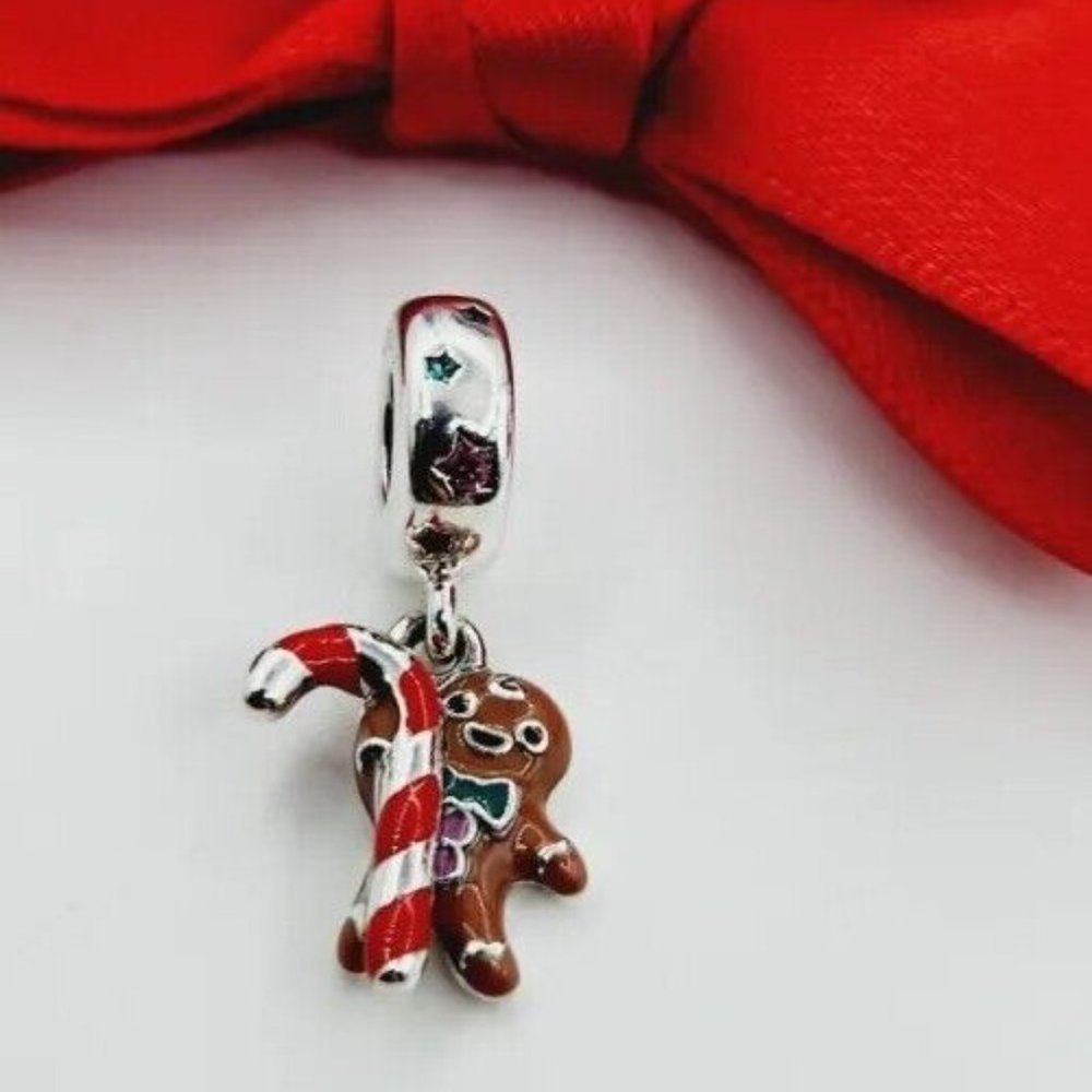 Authentic Pandora Gingerbread Man Dangle Charm - Picture 5 of 5